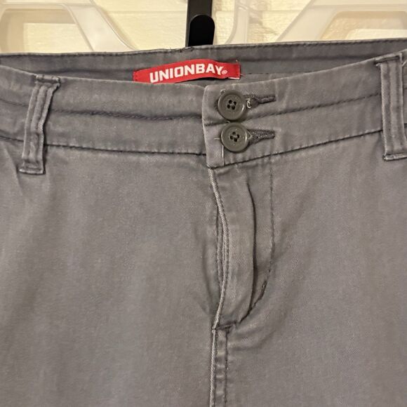 Union Bay Y2K Gray Flared Chinos Khaki Pants Juniors Size Lg 13 Utility Grunge - Picture 3 of 9